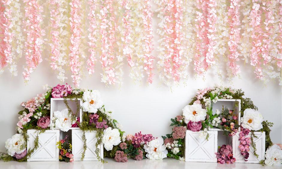 Kate Spring Florals Flower Wall Wedding Backdrop Designed By Megan Leigh Photography