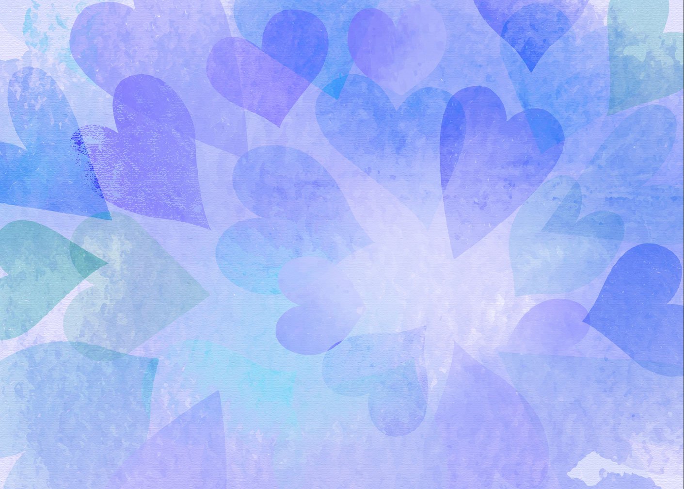 Kate Valentine's Day Blue Bokeh Hearts Backdrop Designed by Amanda Moffatt