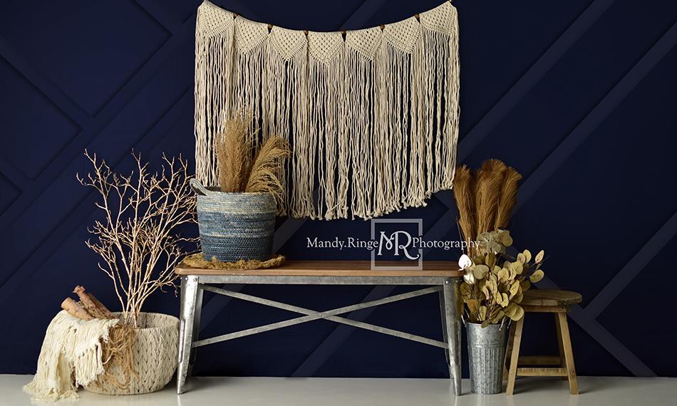 Kate Spring Modern Boho Navy and Gold Designed by Mandy Ringe Photography
