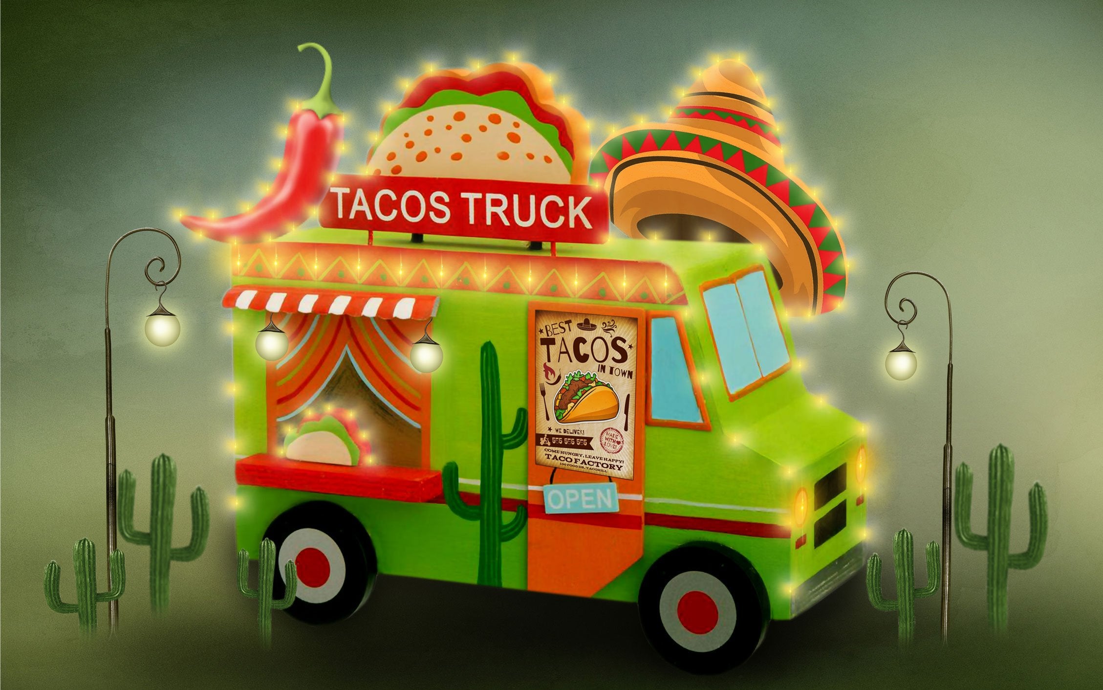 Kate Cake Smash Tacos Truck Chef Backdrop Designed by Rosabell Photography - Kate Backdrop AU