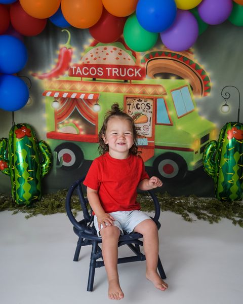 Kate Cake Smash Tacos Truck Chef Backdrop Designed by Rosabell Photography - Kate Backdrop AU