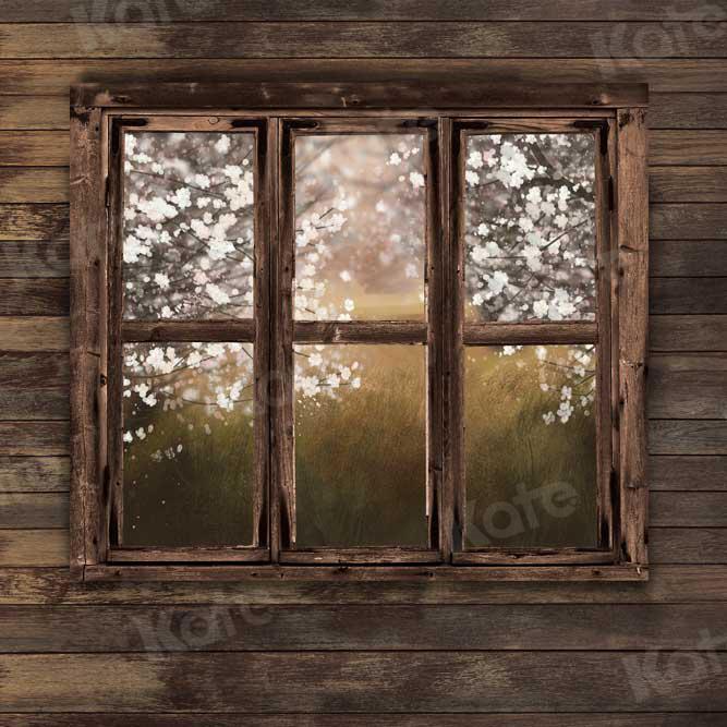 Kate Spring Wood Window Ewha Scene Backdrop Designed By JFCC