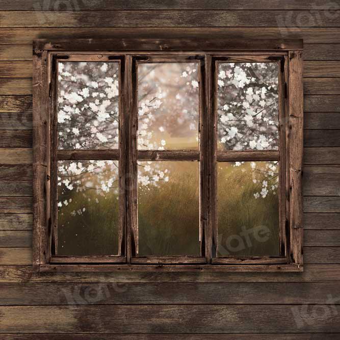Kate Spring Wood Window Ewha Scene Backdrop Designed By JFCC - Kate Backdrop AU