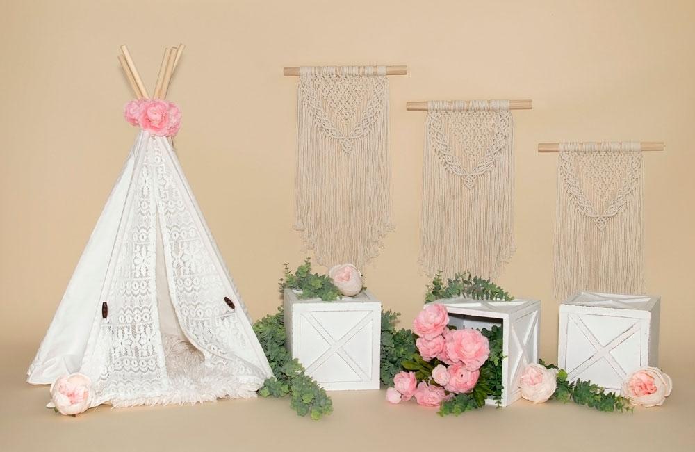Kate Mother's Day Tent Flowers Boho Backdrop Designed by Valerie Miranda - Kate Backdrop AU