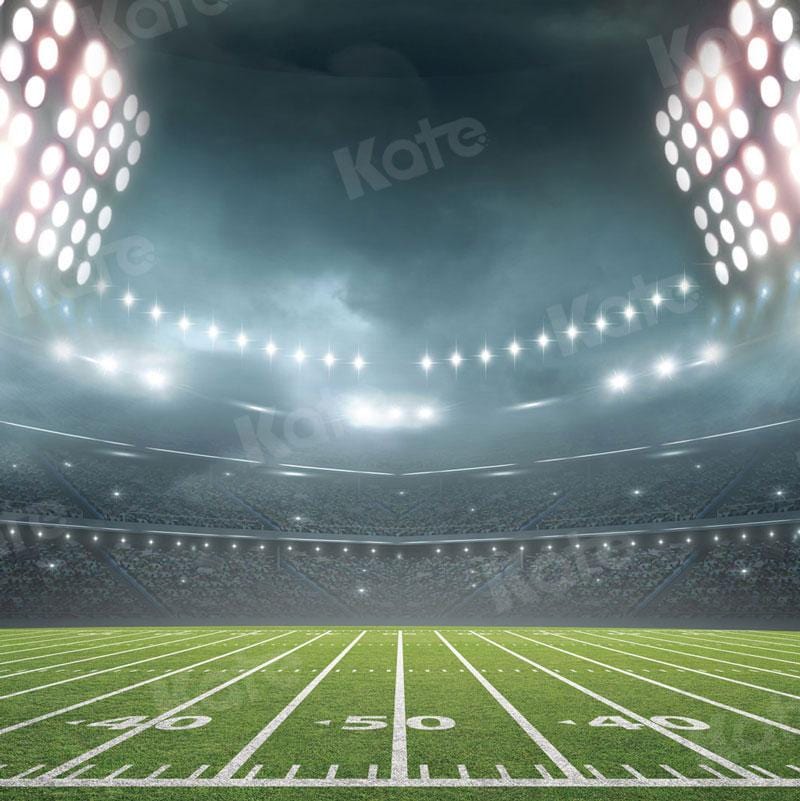 Kate Football Field Night Lights Sport Backdrop for Photography