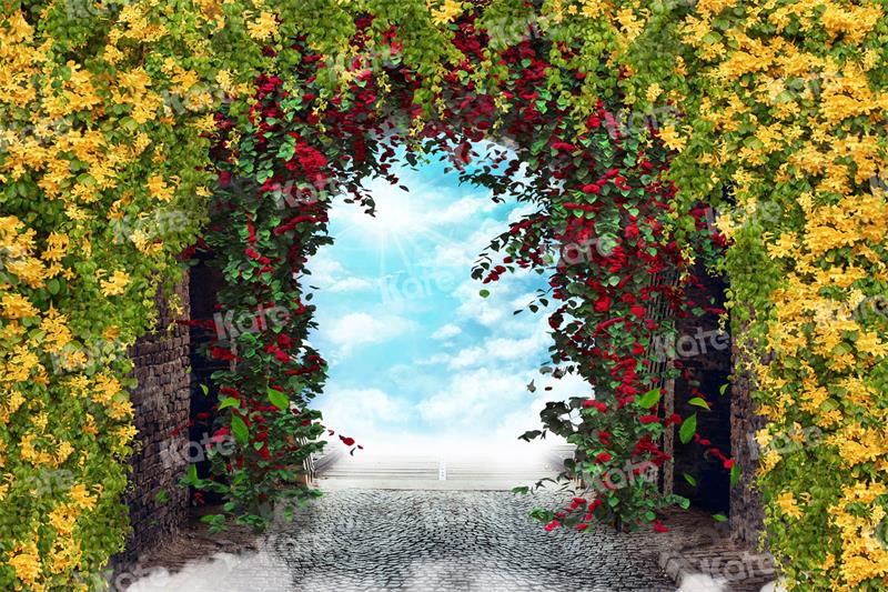Kate Summer Floral Arch Wall Backdrop for Photography