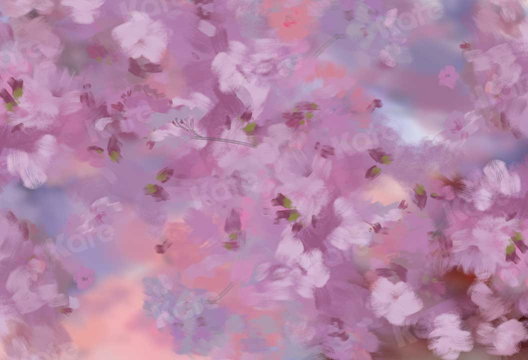 Kate Fine Art Painting Pink Floral Backdrop for Photography - Kate Backdrop AU