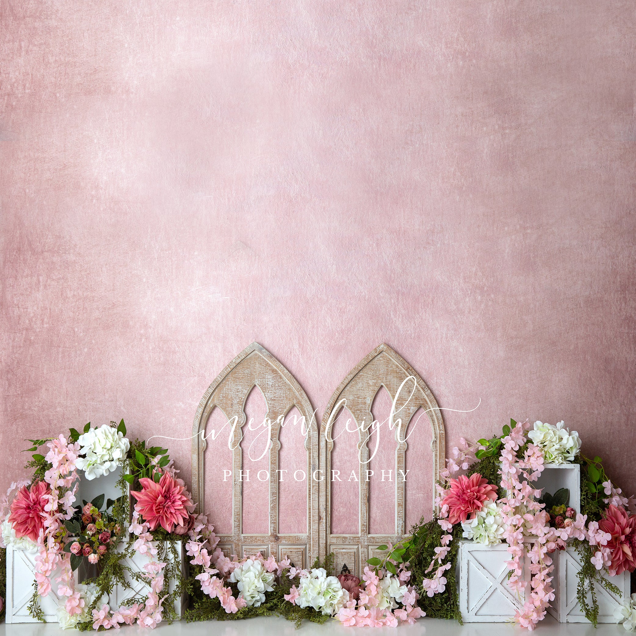 Kate Spring Barn Door Cake Smash Pink Backdrop Designed by Megan Leigh Photography - Kate Backdrop AU