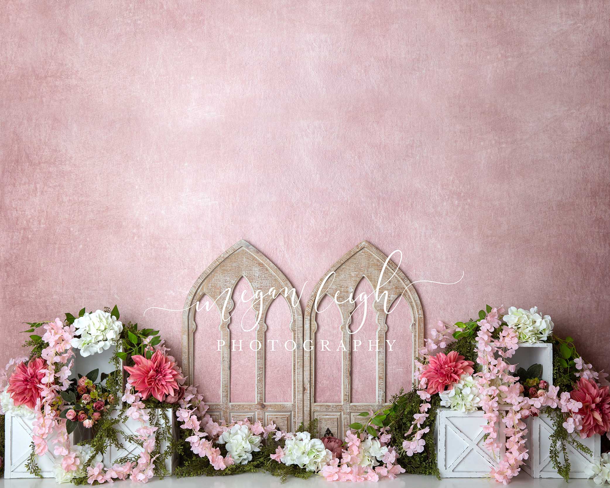Kate Spring Barn Door Cake Smash Pink Backdrop Designed by Megan Leigh Photography - Kate Backdrop AU