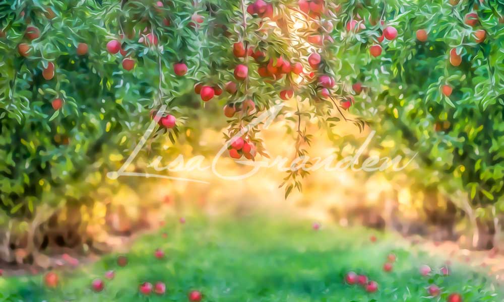 Kate Apple Orchard Summer Backdrop for Photography Designed by Lisa Granden