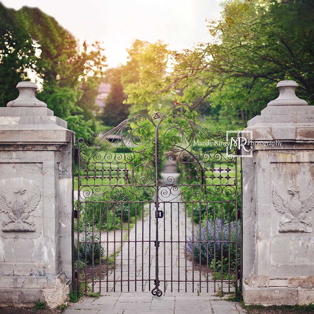 Kate Summer Wedding  Garden Gate Backdrop Designed by Mandy Ringe Photography