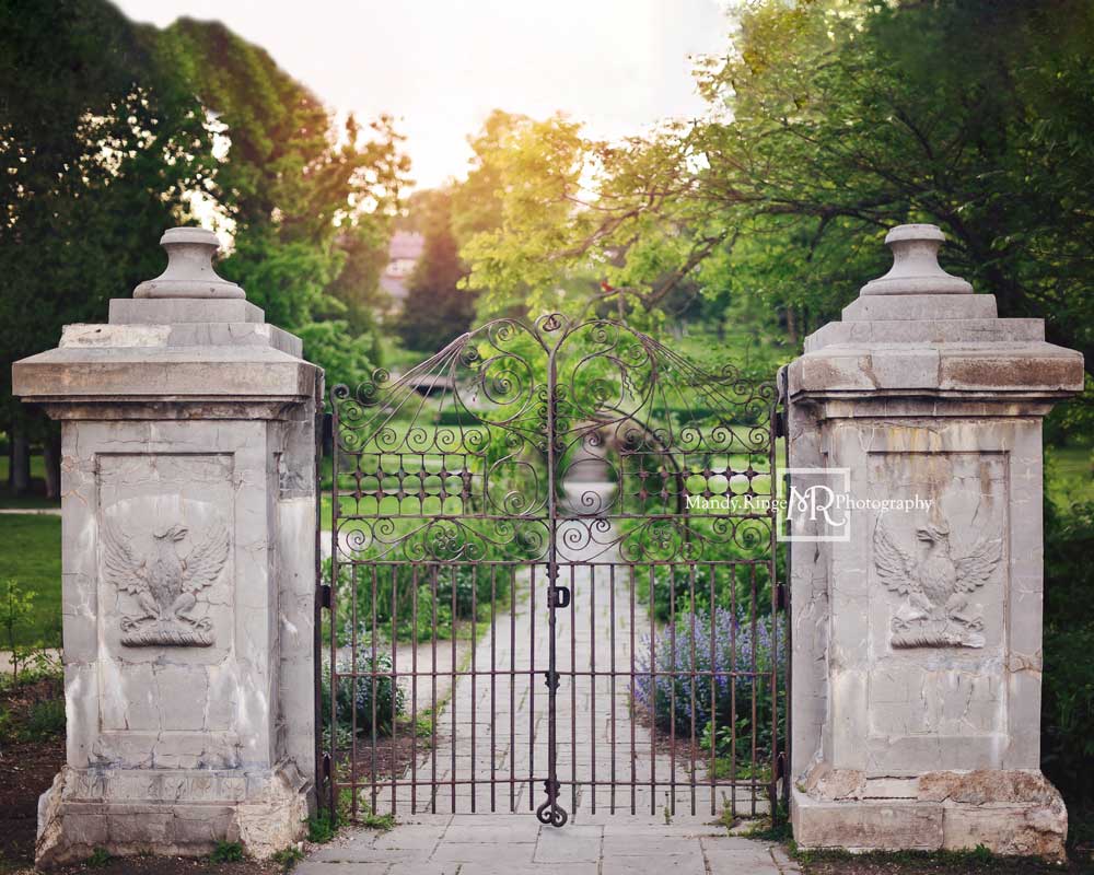 Kate Summer Wedding  Garden Gate Backdrop Designed by Mandy Ringe Photography