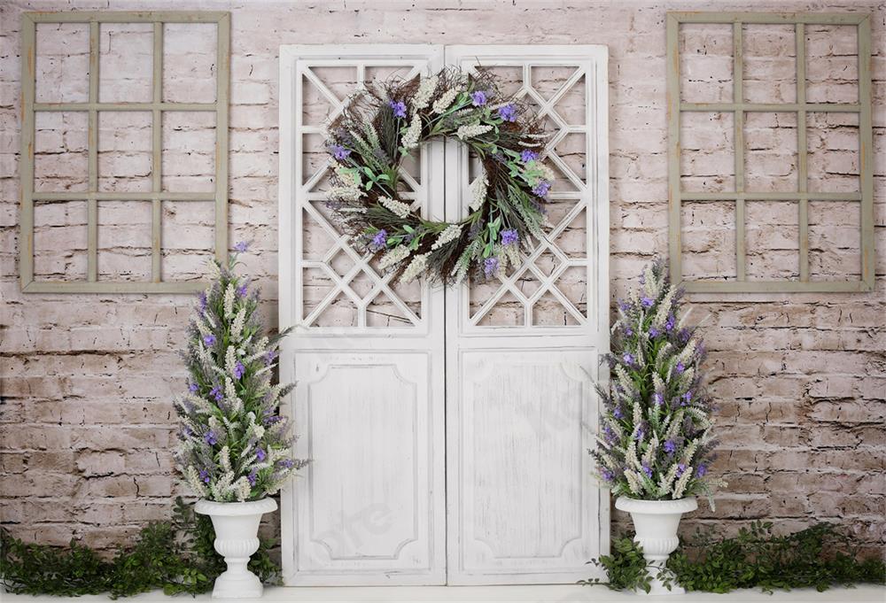 Kate Brick Wall Barn Door Backdrop for Photography - Kate Backdrop AU