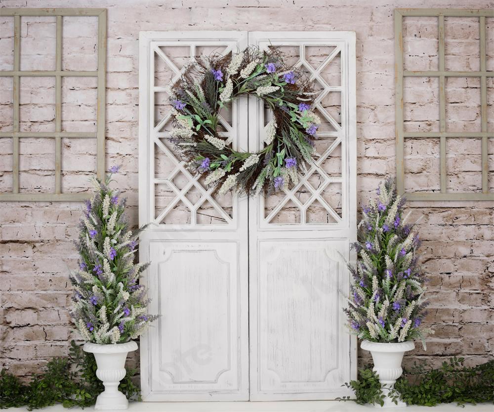 Kate Brick Wall Barn Door Backdrop for Photography - Kate Backdrop AU