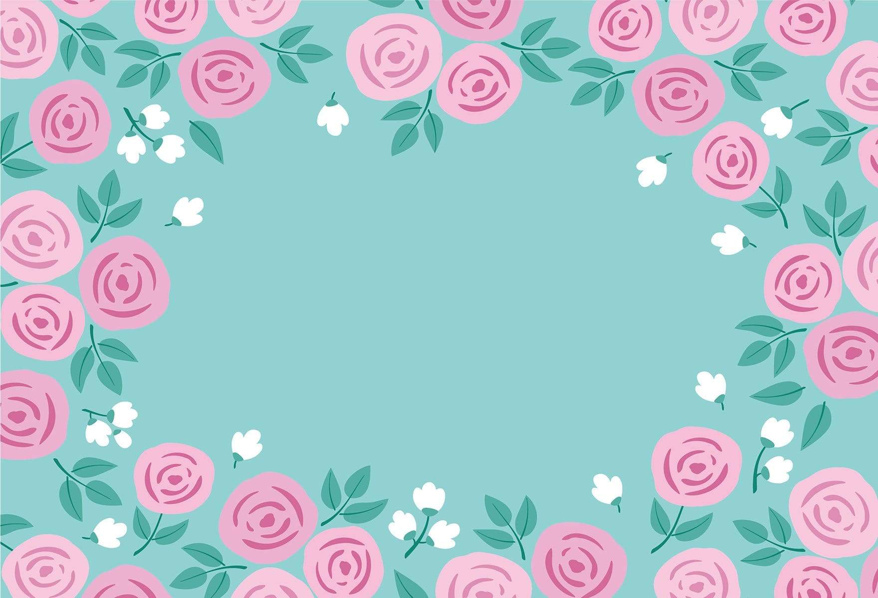 Kate Valentine's Day Pink Flowers Backdrop for Photography designed by Jerry_Sina - Kate Backdrop AU