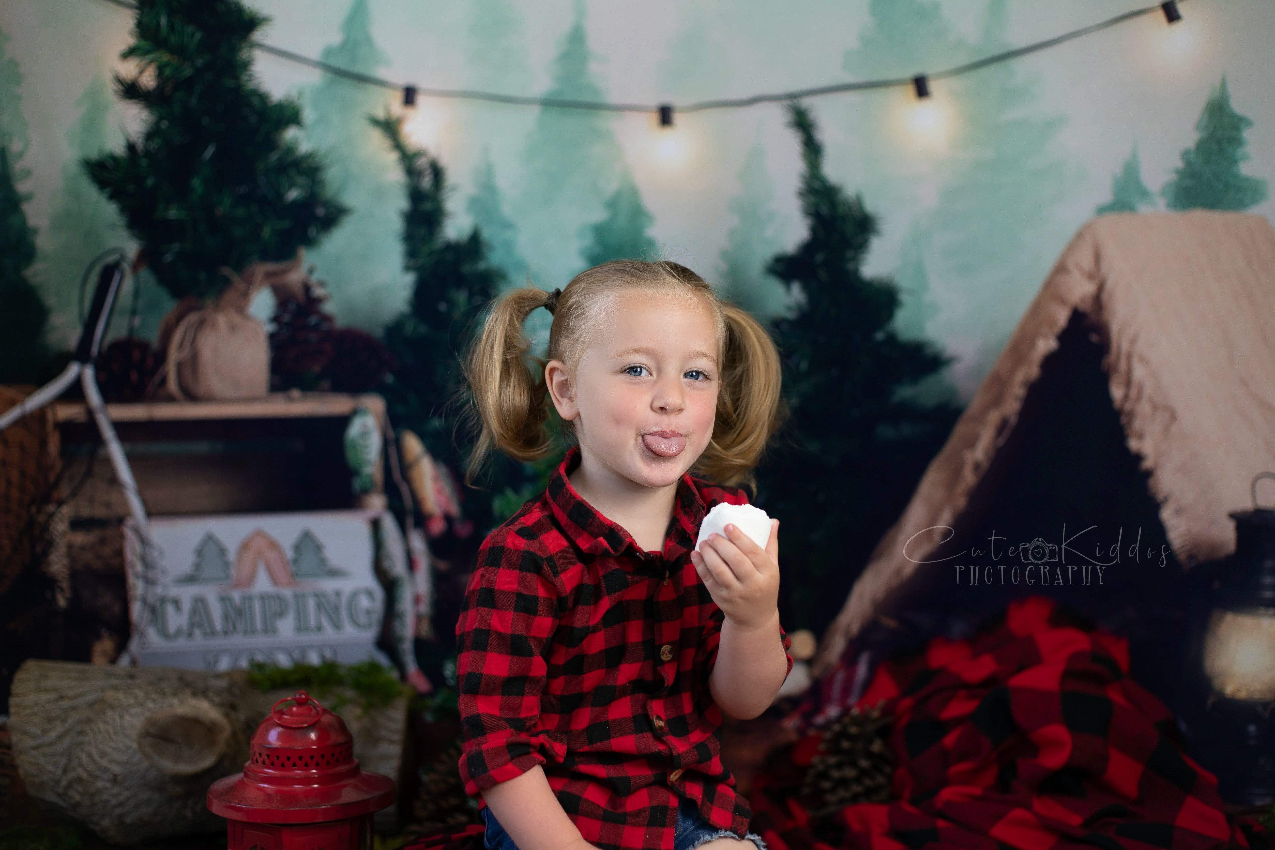 Kate Forest Camping Children Summer Backdrop for Photography Designed by Megan Leigh Photography - Kate Backdrop AU