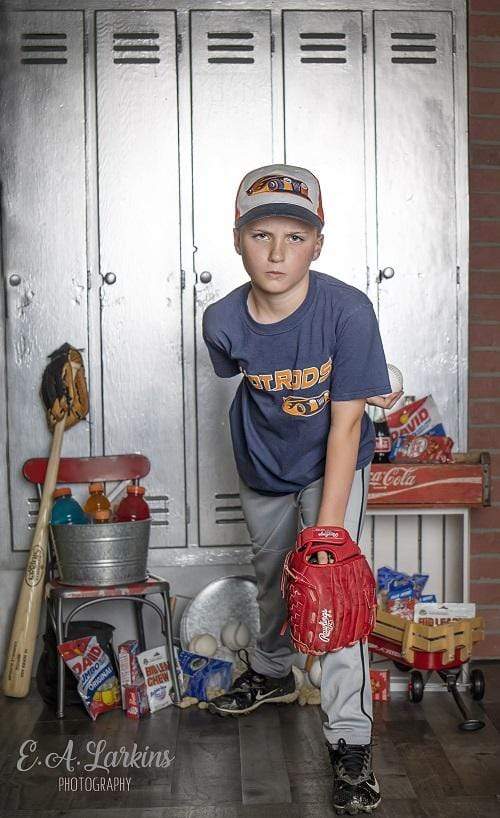 Kate Play Baseball Sport Children Backdrop Designed by Erin Larkins - Kate Backdrop AU
