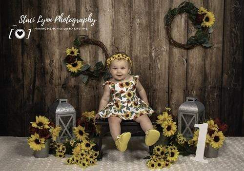 Kate Sunflowers Lanterns Backdrop for Photography Designed By Stacilynnphotography