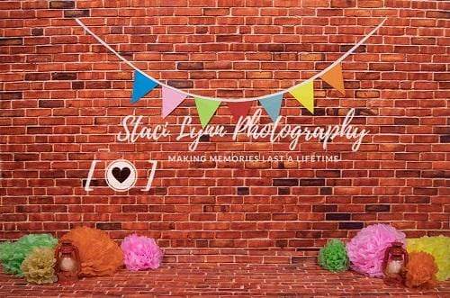 Kate Brick Red Wall with Decoration Children Backdrop for Photography Designed By Stacilynnphotography