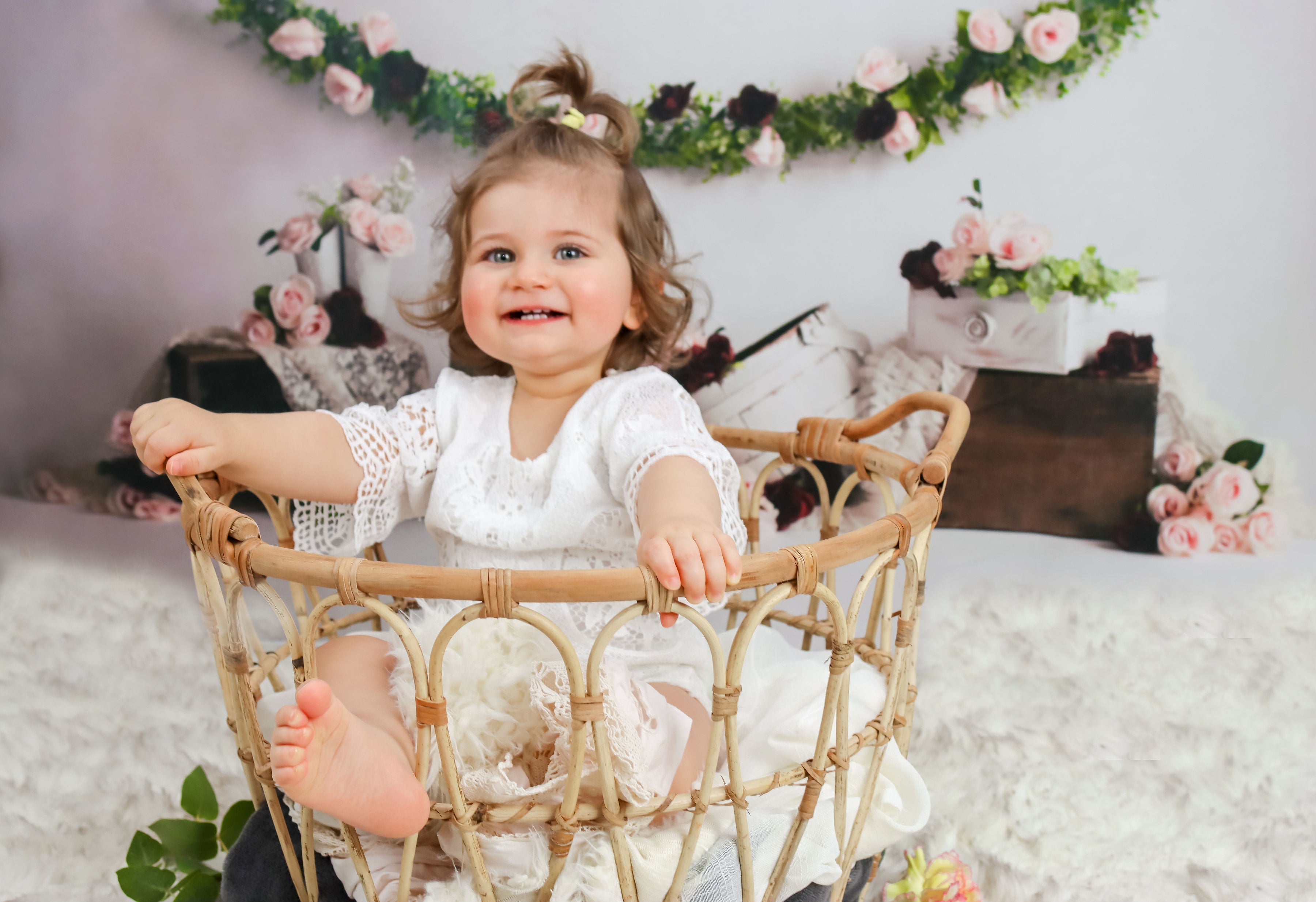 Kate Spring Rose Blooms Floral Backdrop Designed by Keerstan Jessop - Kate Backdrop AU