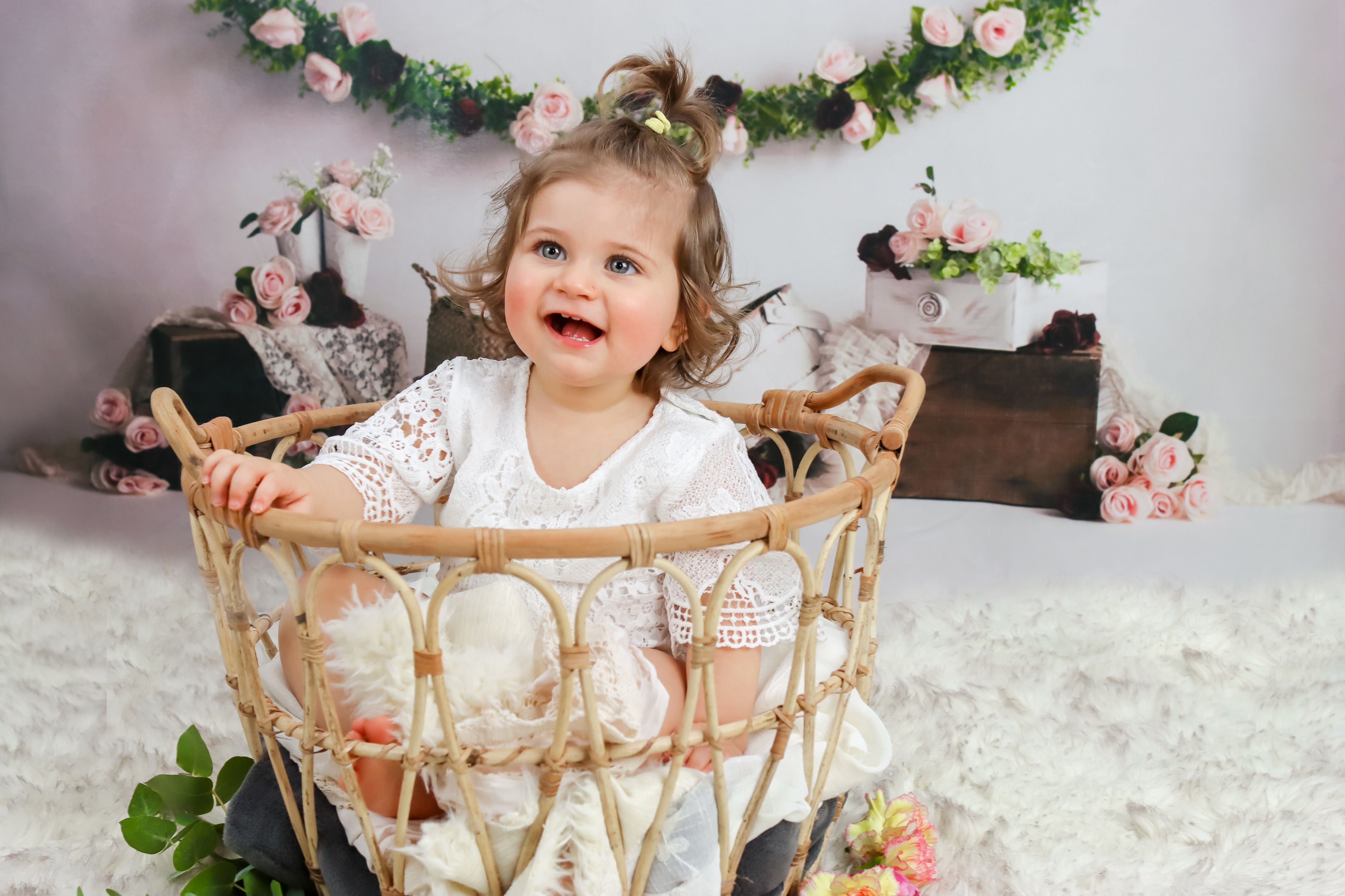 Kate Spring Rose Blooms Floral Backdrop Designed by Keerstan Jessop - Kate Backdrop AU