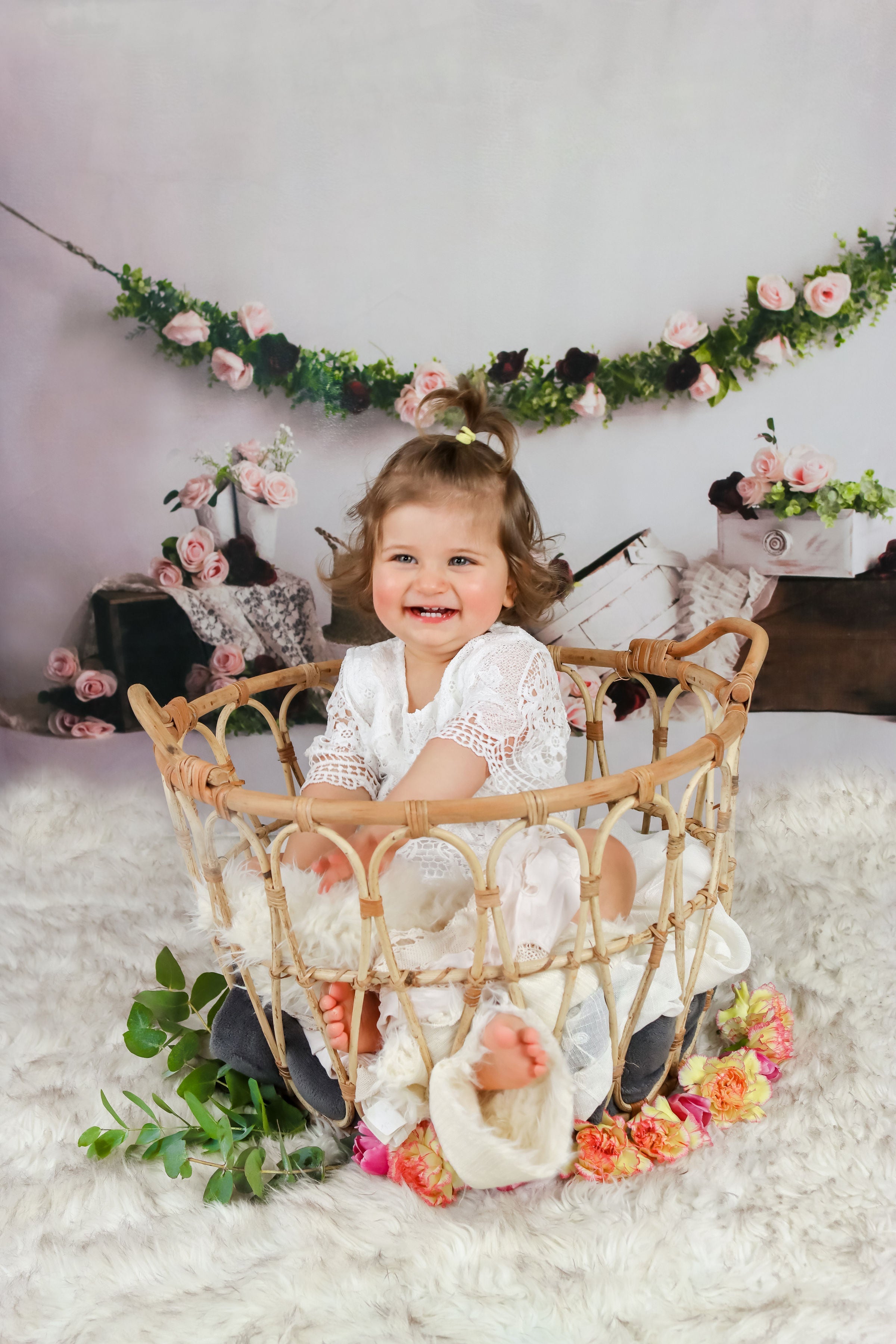 Kate Spring Rose Blooms Floral Backdrop Designed by Keerstan Jessop - Kate Backdrop AU