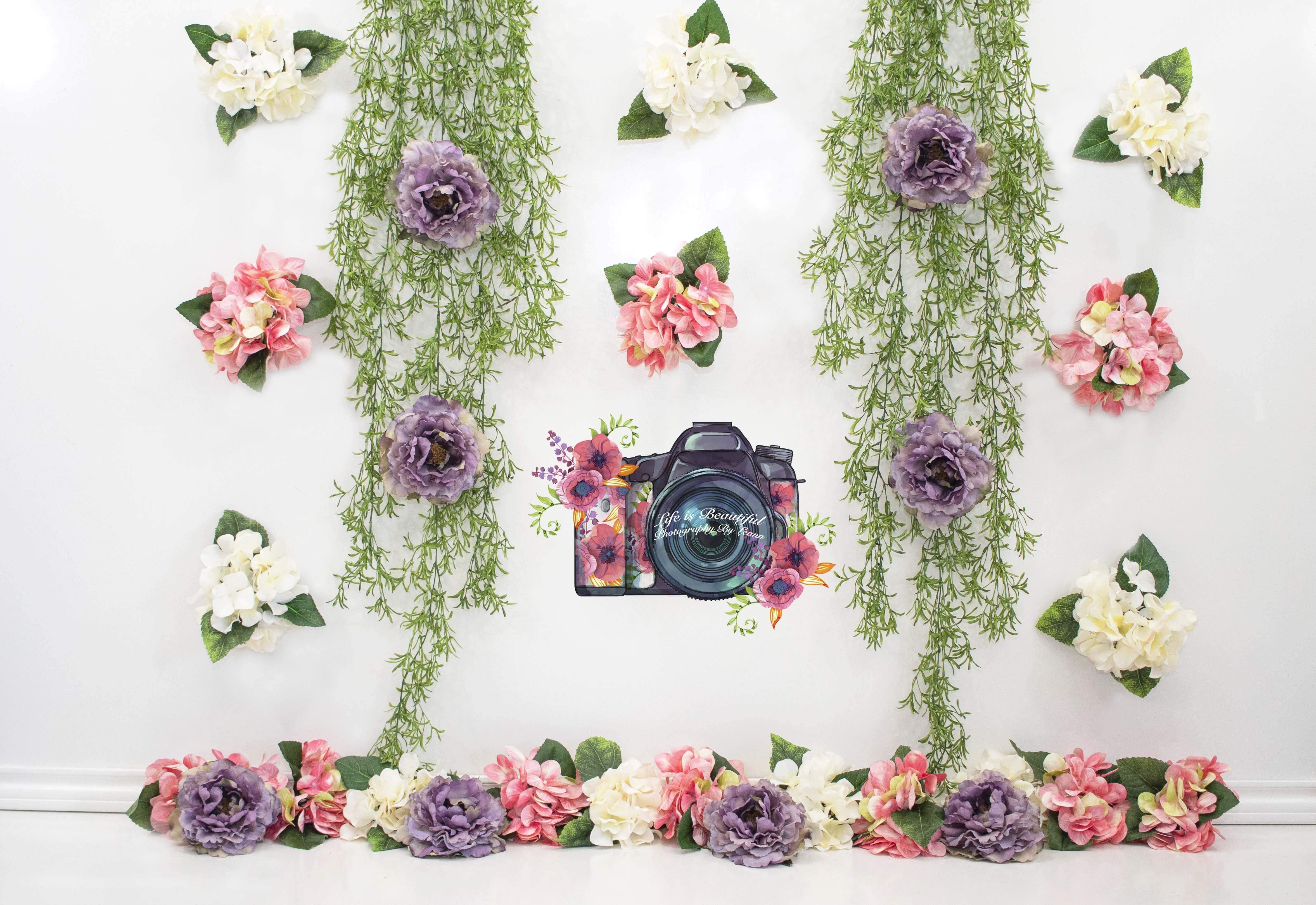 Kate  Flower Grass Decoration Backdrop for Photography Designed By Leann West - Kate Backdrop AU