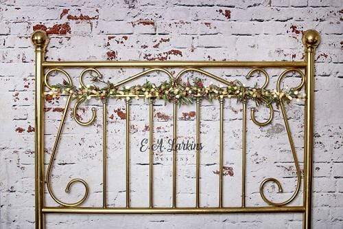 Kate Christmas Brass Headboard Backdrop for Photography Designed By Erin Larkins