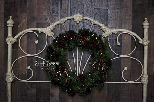 Kate Christmas Headboard Wreath Lights Backdrop Designed By Erin Larkins - Kate Backdrop AU