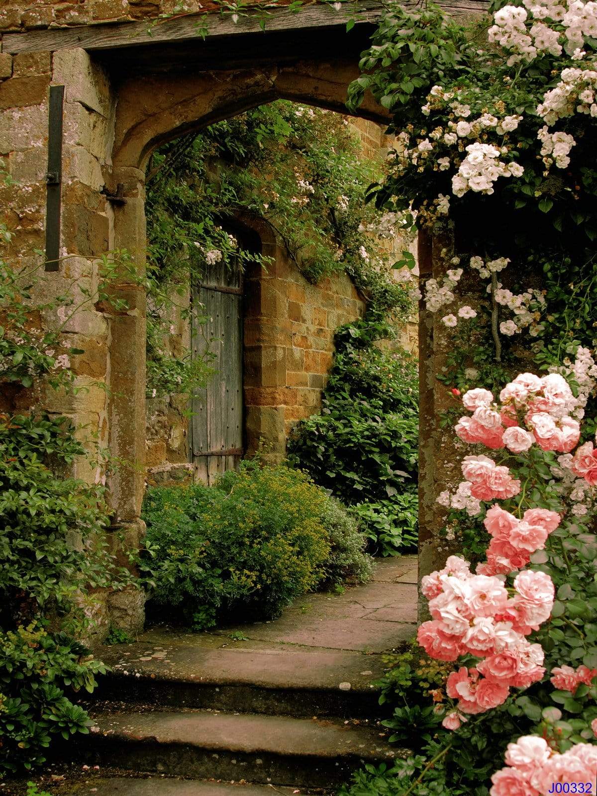 Katebackdrop£ºKate Pink Rose Brick Arch Door Background for Photographer Backdrop for Wedding Pictures