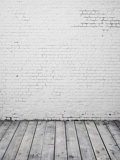 Katebackdrop£ºKate Wedding White Brick Wall Floor Backdrop Photography