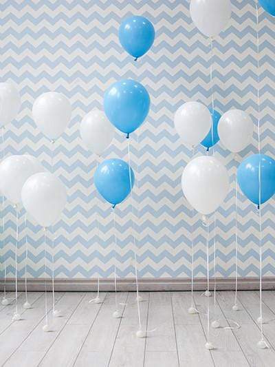 Katebackdrop£ºKate Chevron Background With Balloon Birthday 1St Children/Newborn