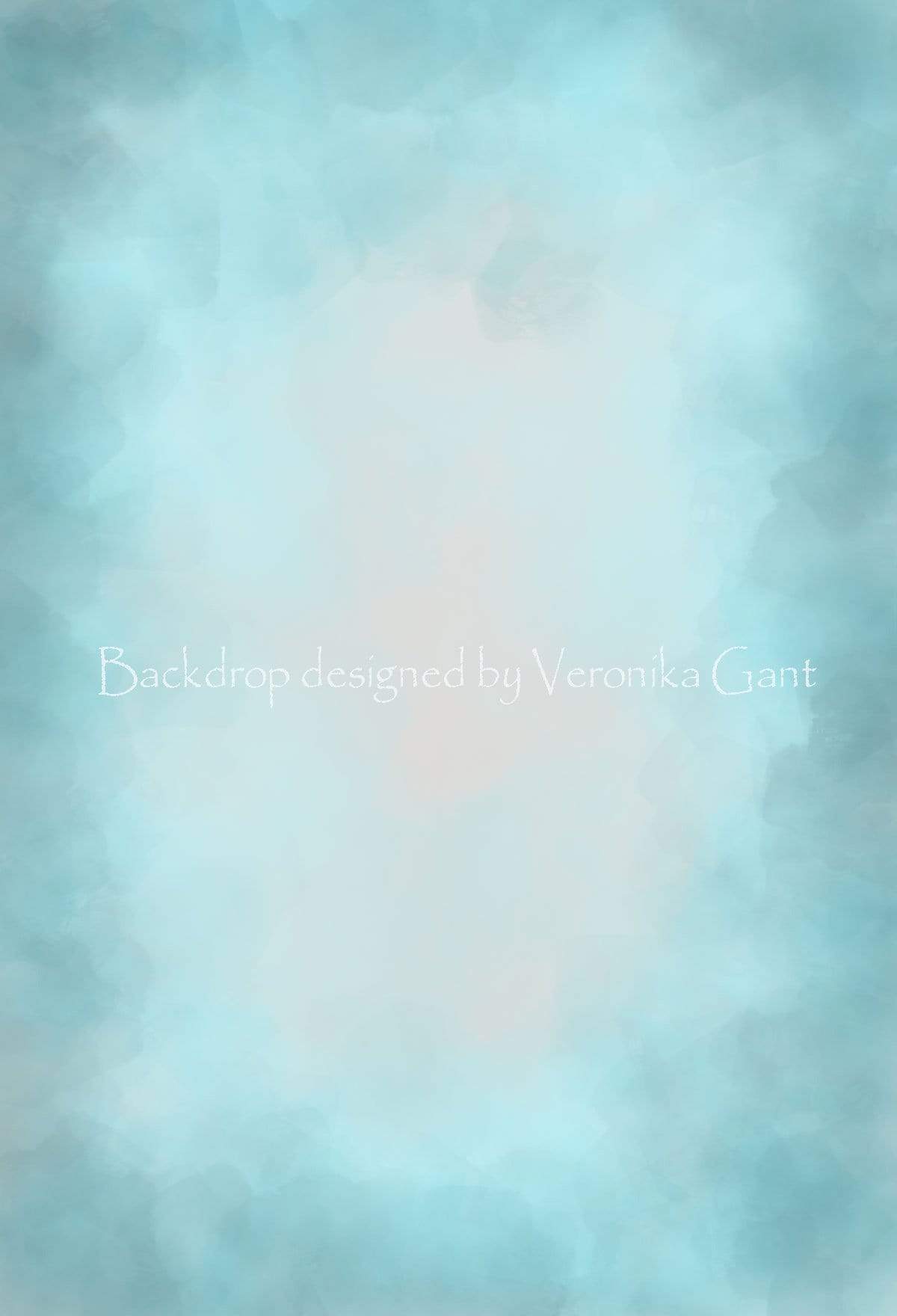 Kate Fine Art Watercolor Blend Blue Backdrop for Photography Designed by Veronika Gant