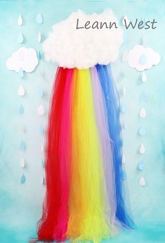Kate Rainy Spring Rainbow Children Backdrop Designed by Leann West