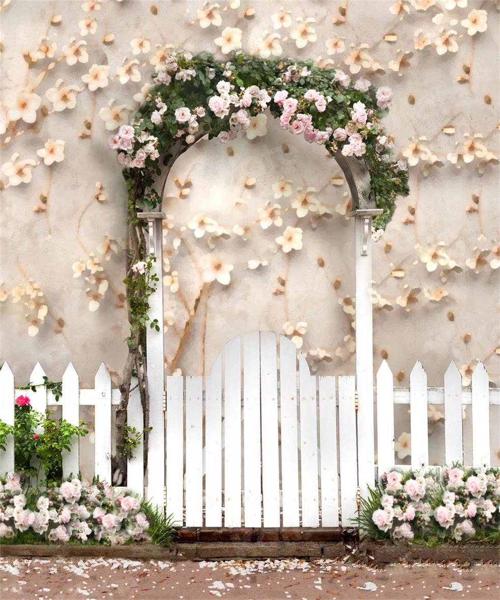 Kate Spring/mother's Day Flowers Arch Floral Wall Backdrop for Photography - Kate Backdrop AU
