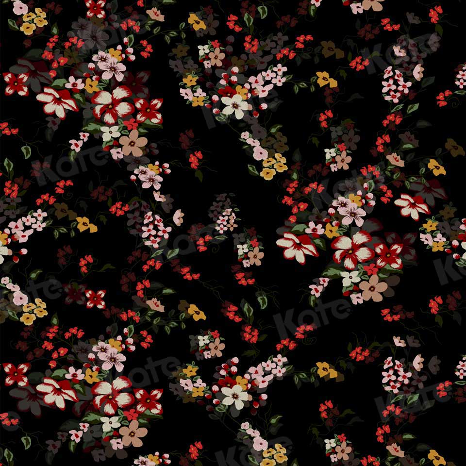 Kate Abstract Dark Floral Fine Art Backdrop for Photography