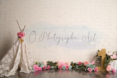 Kate Floral One Backdrop for Photography Designed by Jenna Onyia