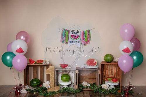 Kate Birthday Pink Watermelon Backdrop Designed by Jenna Onyia