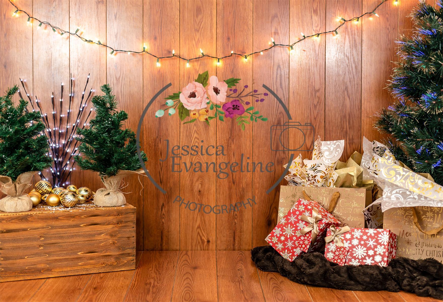 Kate Christmas Tree Wooden Backdrop for Photography Designed By Jessica Evangeline photography