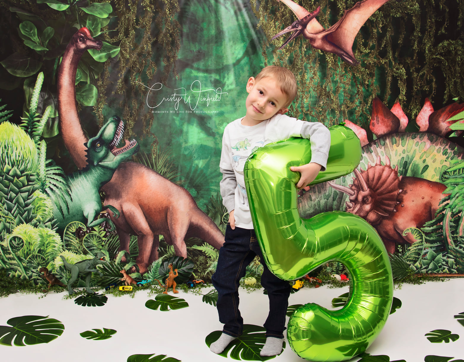 Kate Jungle Adventure Dinosaurs Backdrop Designed by Mandy Ringe Photography