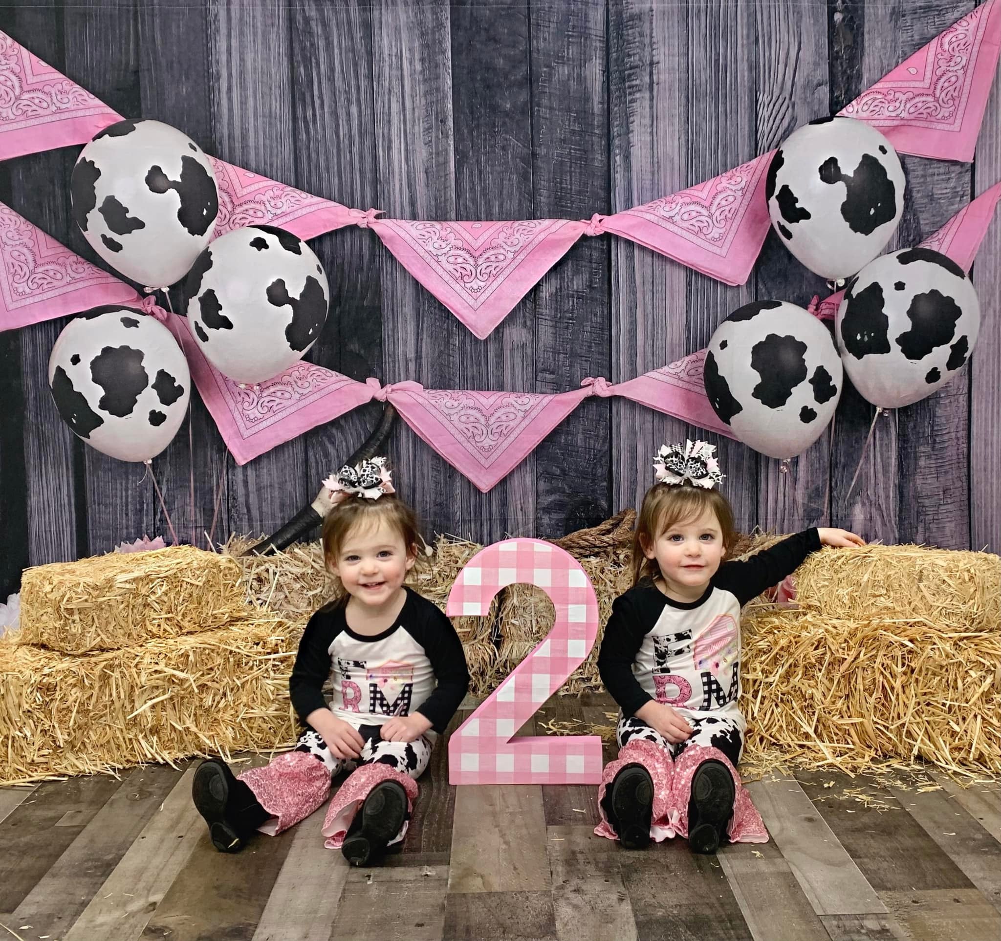 Kate Autumn Cowgirl Pink Decorations Backdrop - Kate Backdrop AU