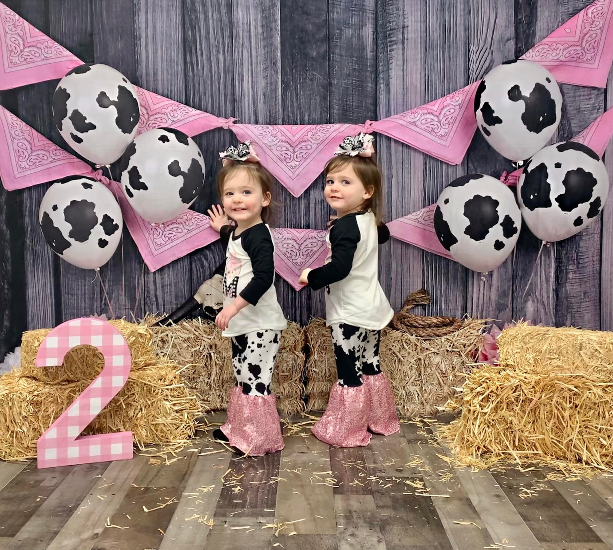 Kate Autumn Cowgirl Pink Decorations Backdrop - Kate Backdrop AU