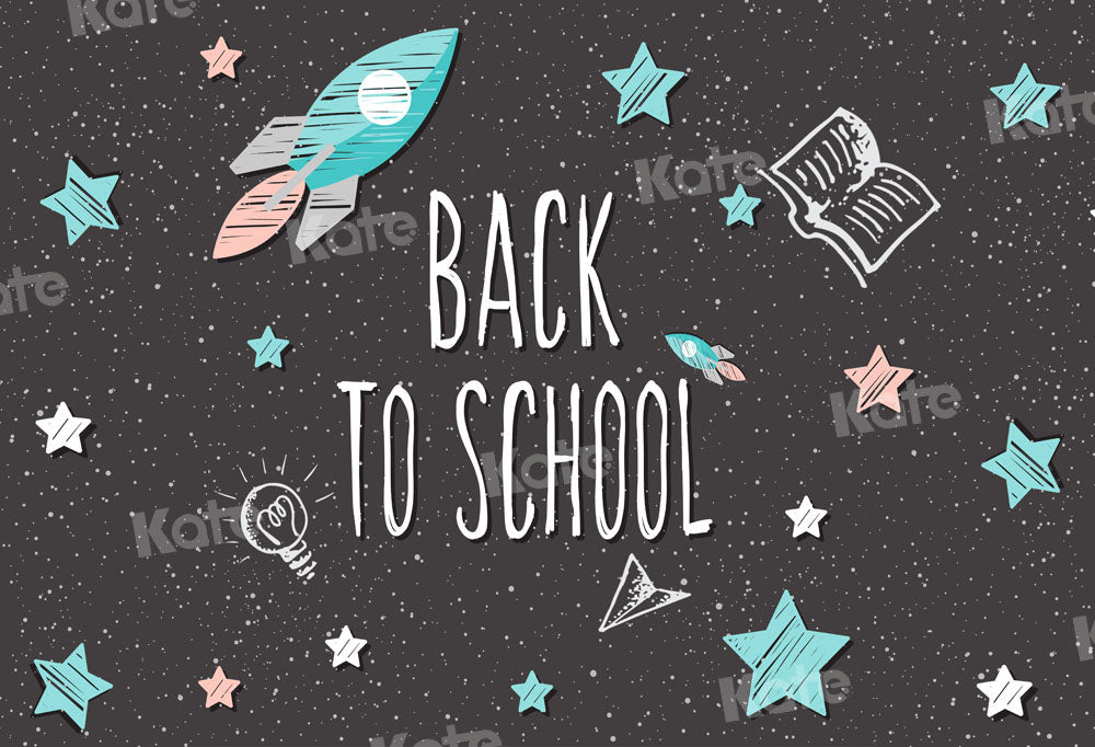 Kate Back to School Backdrop Blackboard Chalk Drawing Designed by Chain Photography