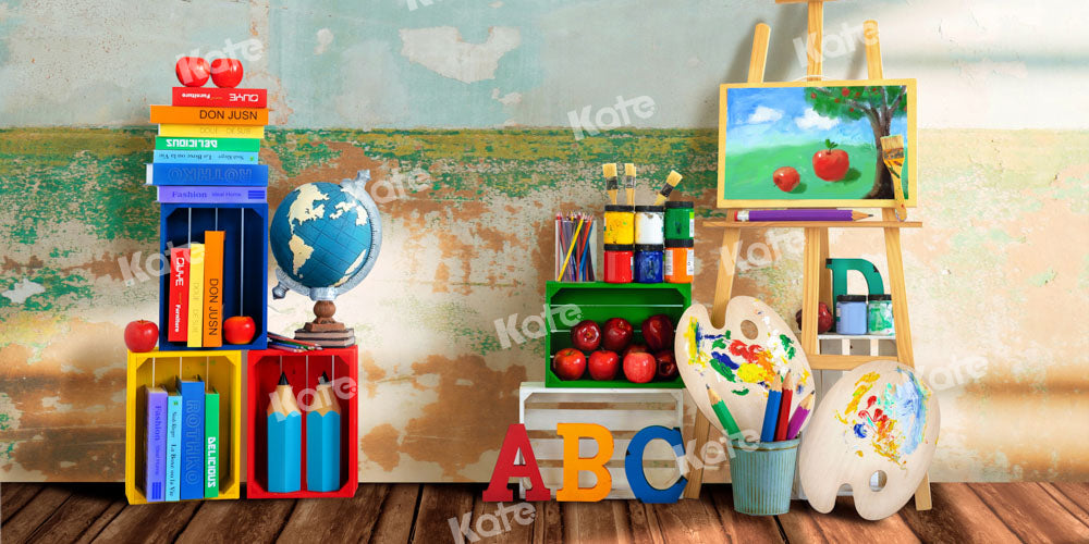 Kate Back to school Backdrop Painting School Season Designed by Emetselch