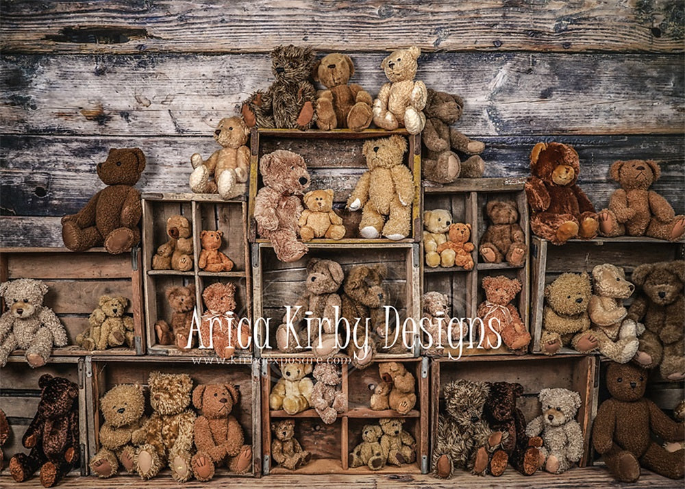 Kate Bear Crates Backdrop designed by Arica Kirby