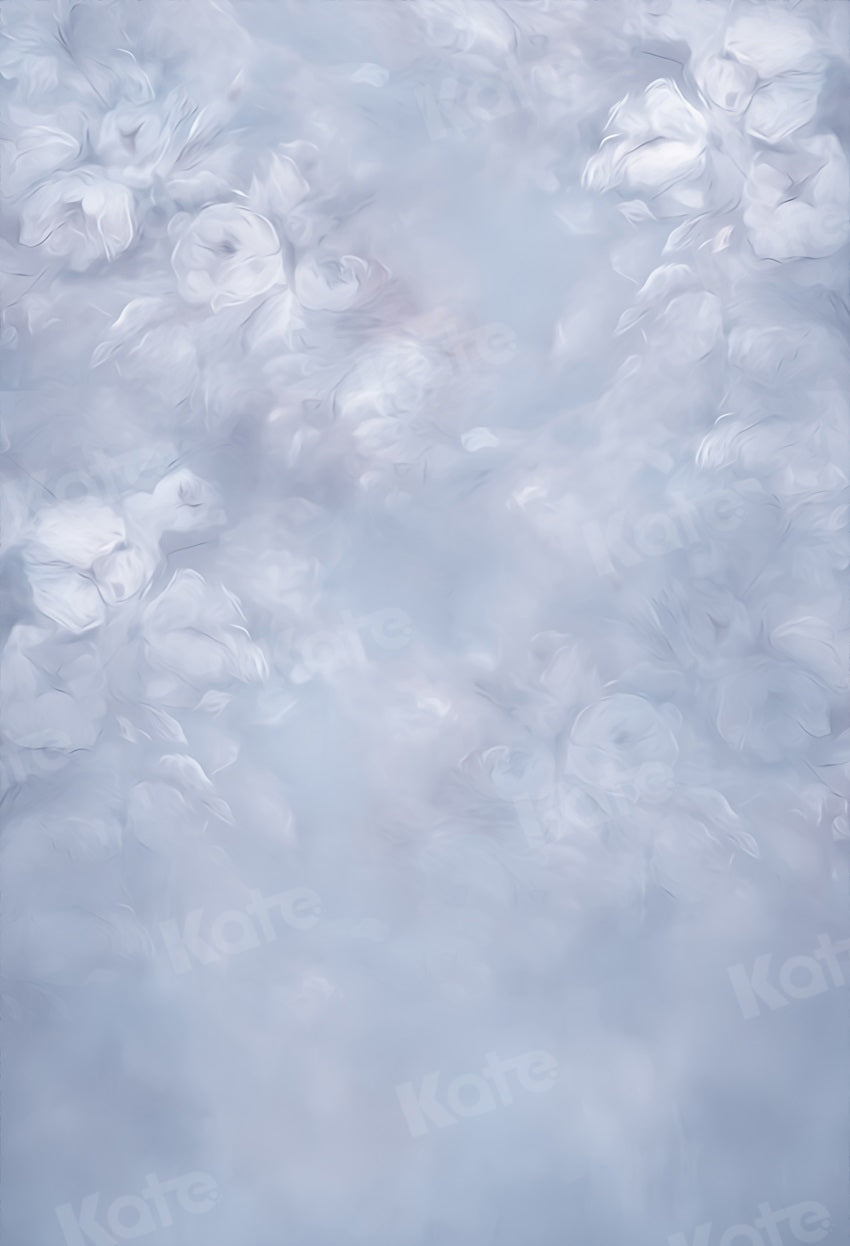 Kate Blue Abstract Backdrop Floral Fine Art Designed by Uta Mueller Photography