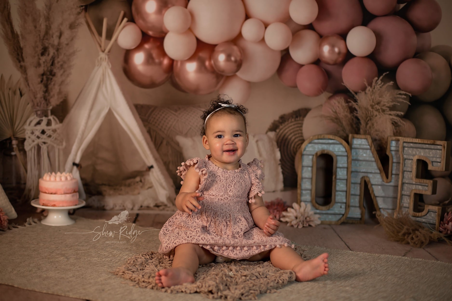 Kate Boho Balloons Tent Spring Backdrop Designed by Mandy Ringe Photography