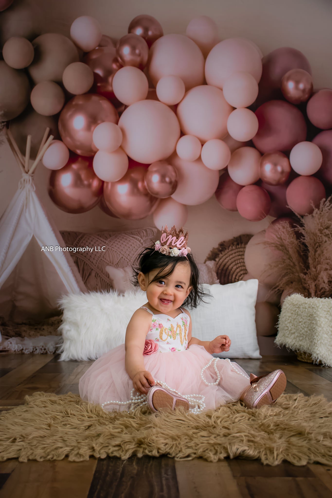 Kate Boho Balloons Tent Spring Backdrop Designed by Mandy Ringe Photography