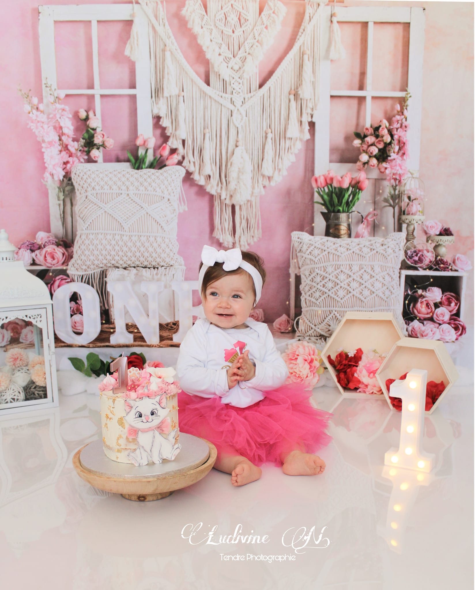Kate Boho Flowers Backdrop Birthday Designed by Emetselch - Kate Backdrop AU