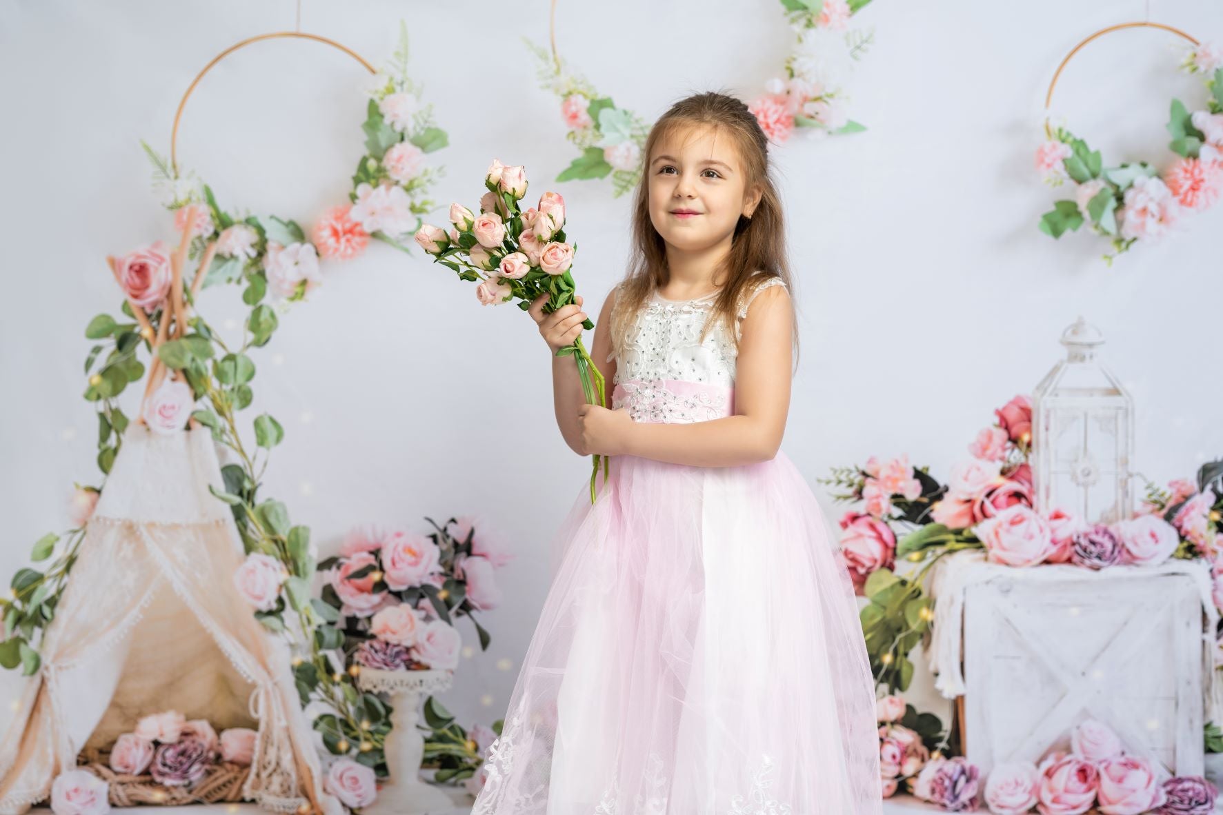 Kate Boho Valentine's Day Tent Backdrop Birthday Designed by Emetselch - Kate Backdrop AU